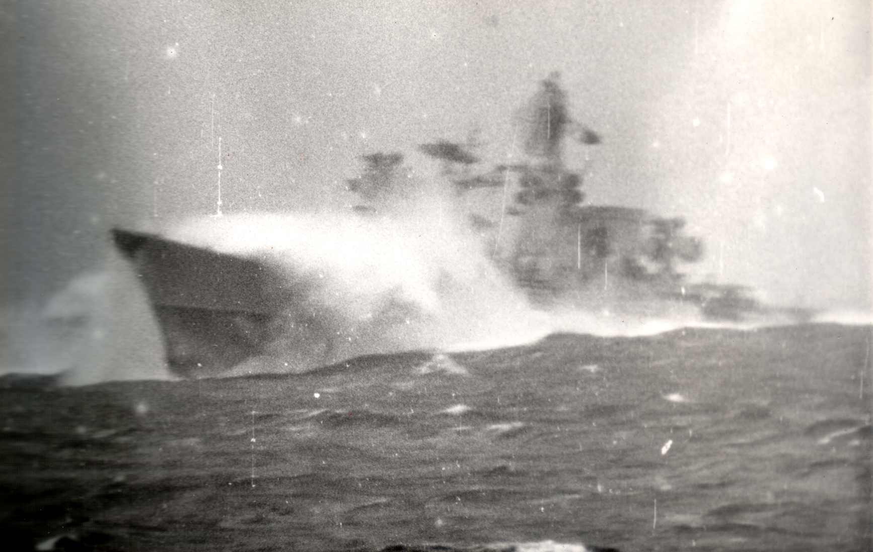Nikolayev at heavy seas in Atlantic 1974.jpg