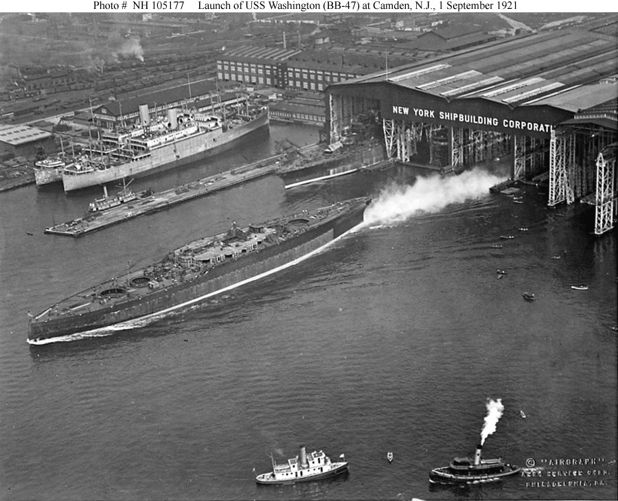 USS Washington (BB-47) - launching 1 September 1921.jpg