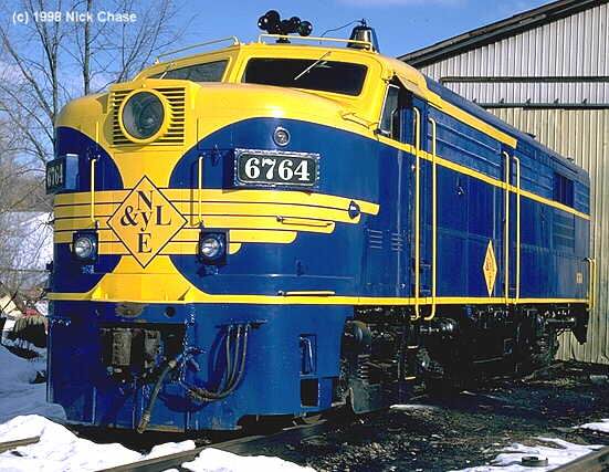 New_York___Lake_Erie_6764__a_former_VIA_unit__in_front_of_the_shed_at_Gowanda__NY__December_1997.JPG