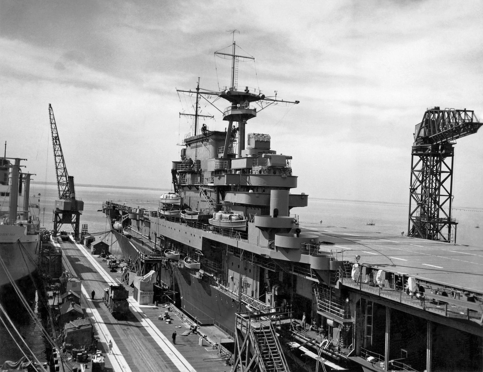 USS Hornet (CV-8) at Newport News - 1941.jpg