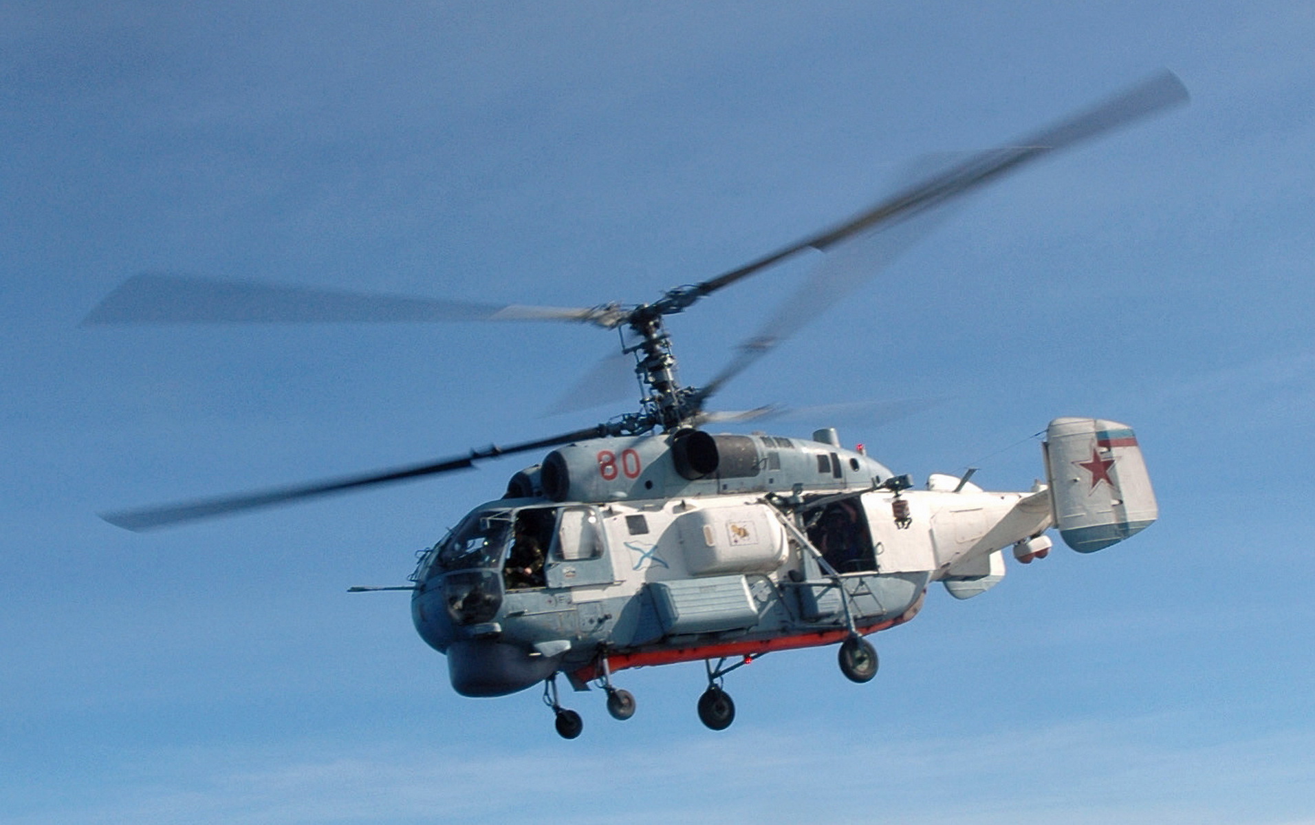 31.03.2006 Ka-27PS takes off from the flight pad aboard the USS COWPENS (CG 63).jpg