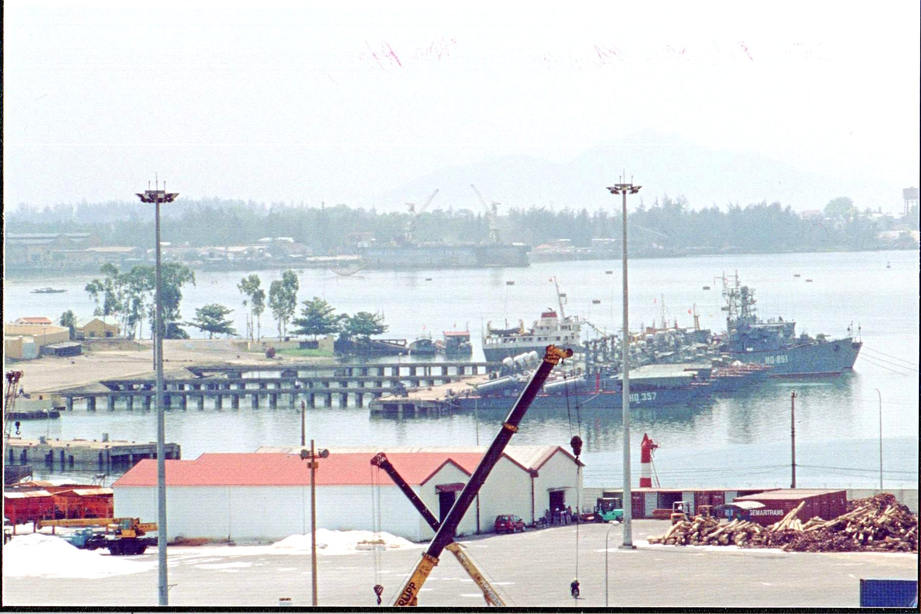 VN Naval Base Tien Shau old PTF Base left of dry dock. note naval craft of Soviet Origin..jpg