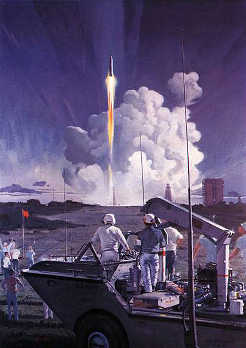 Robert-McCALL--Mercury-launch,-Cape-Cana veral.jpg