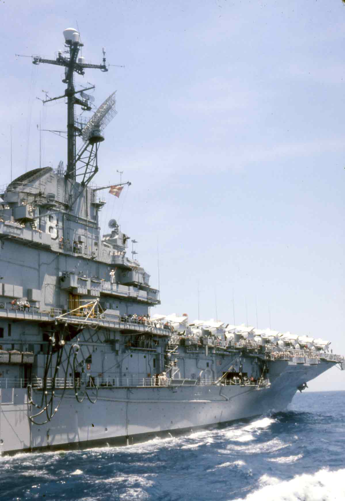 USS Holder (DDE-819) approaching USS Wasp (CV-18) to refuel, 12 June 1961- Donald R. Beal .jpg