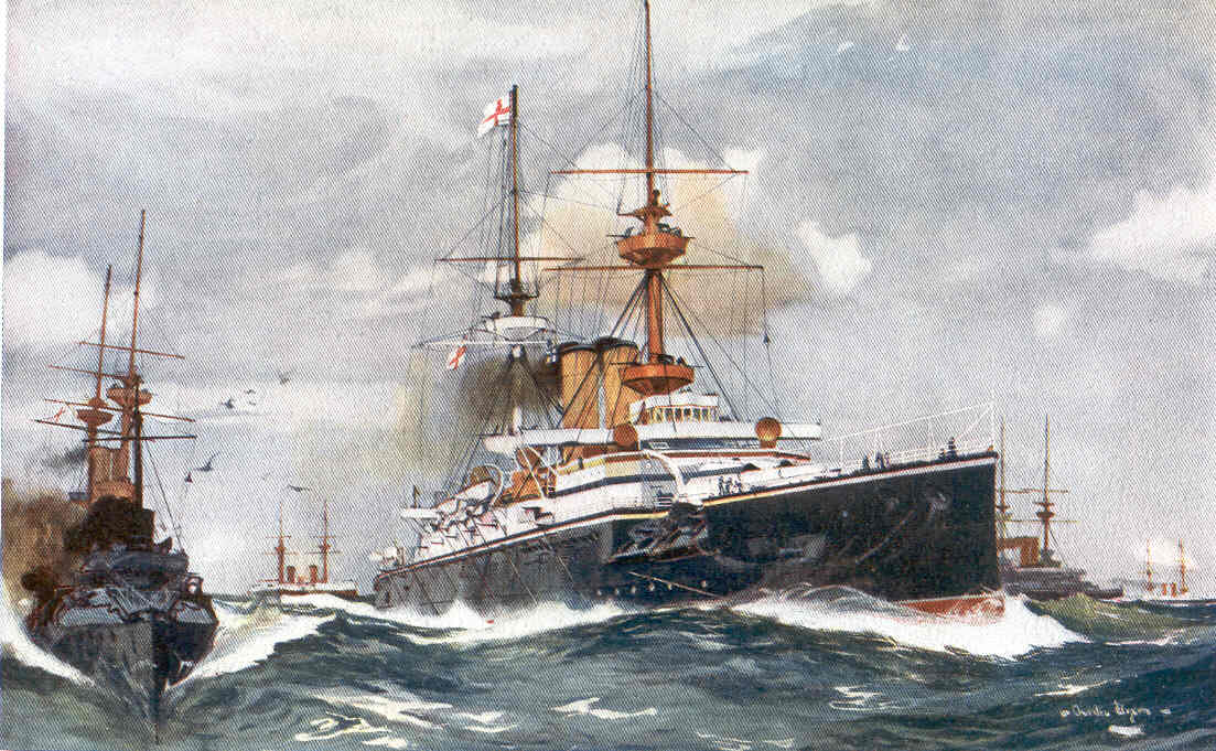 H_M_S_  Majestic Flagship of the Channel Squadron_ 1901 by Charles Dixon.jpg